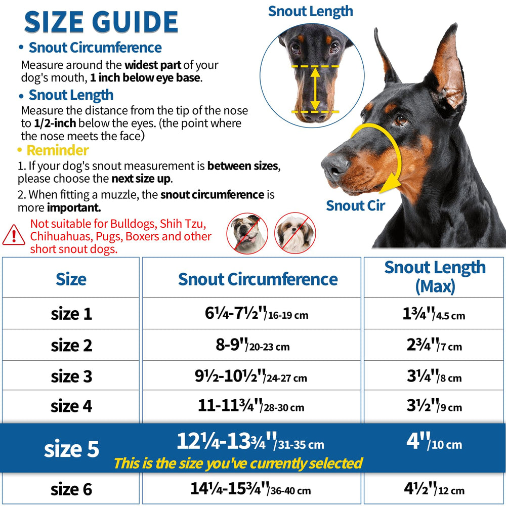 Bozal Barkless moldeable para ajuste personalizado alrededor del hocico.