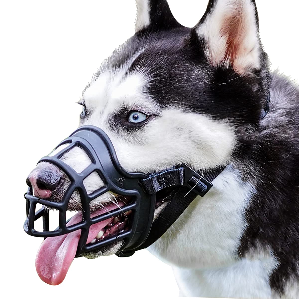 Bozal de cesta BARKLESS para perro pequeno, diseño ventilado que permite jadear y beber