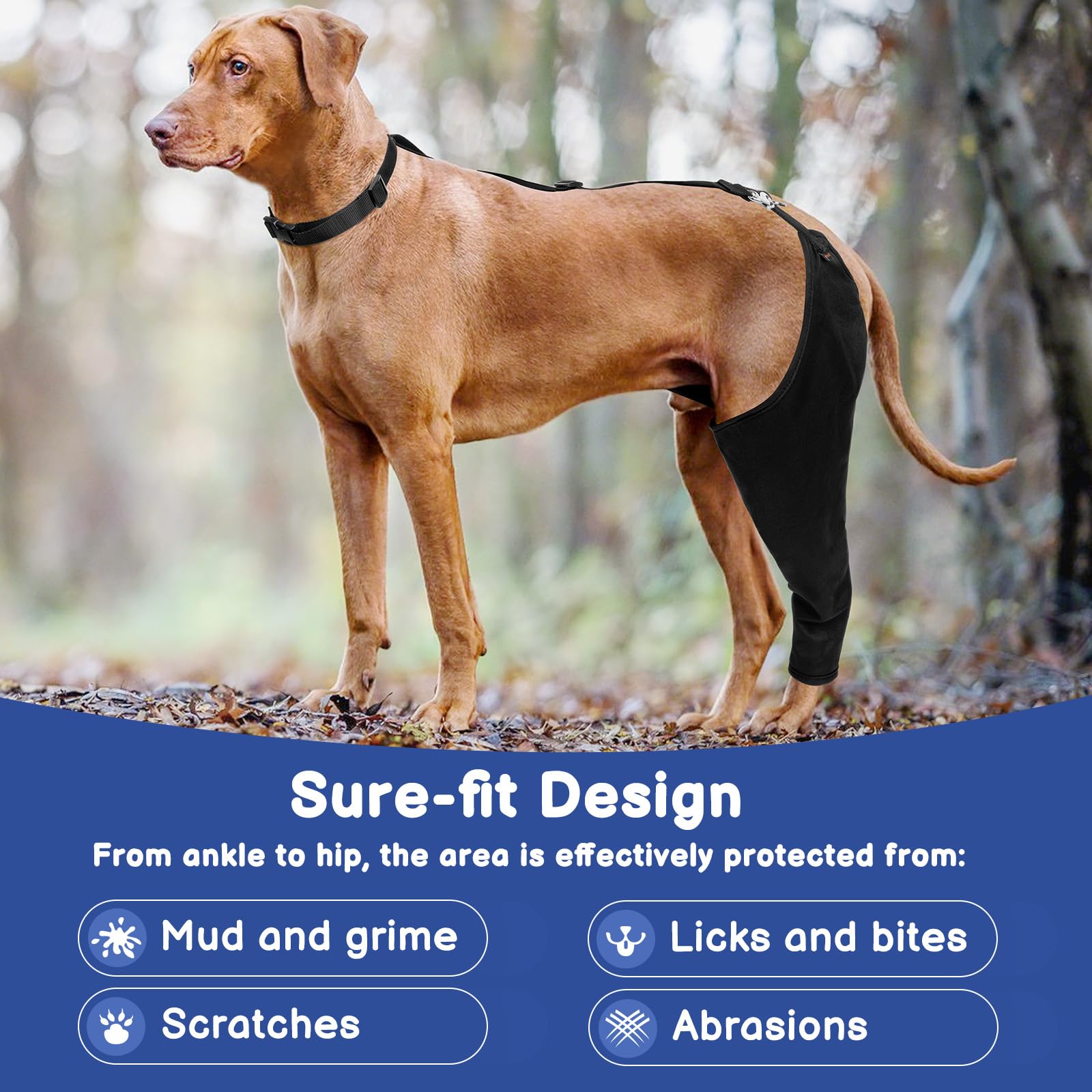 BARKLESS manga-pata-trasera-limpieza-facil: accesorio reutilizable y lavable.