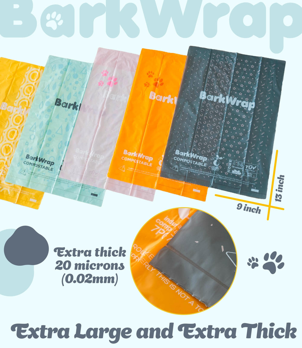 BARKWRAP BAG bolsas compostables certificadas para uso doméstico y cuidado del planeta.