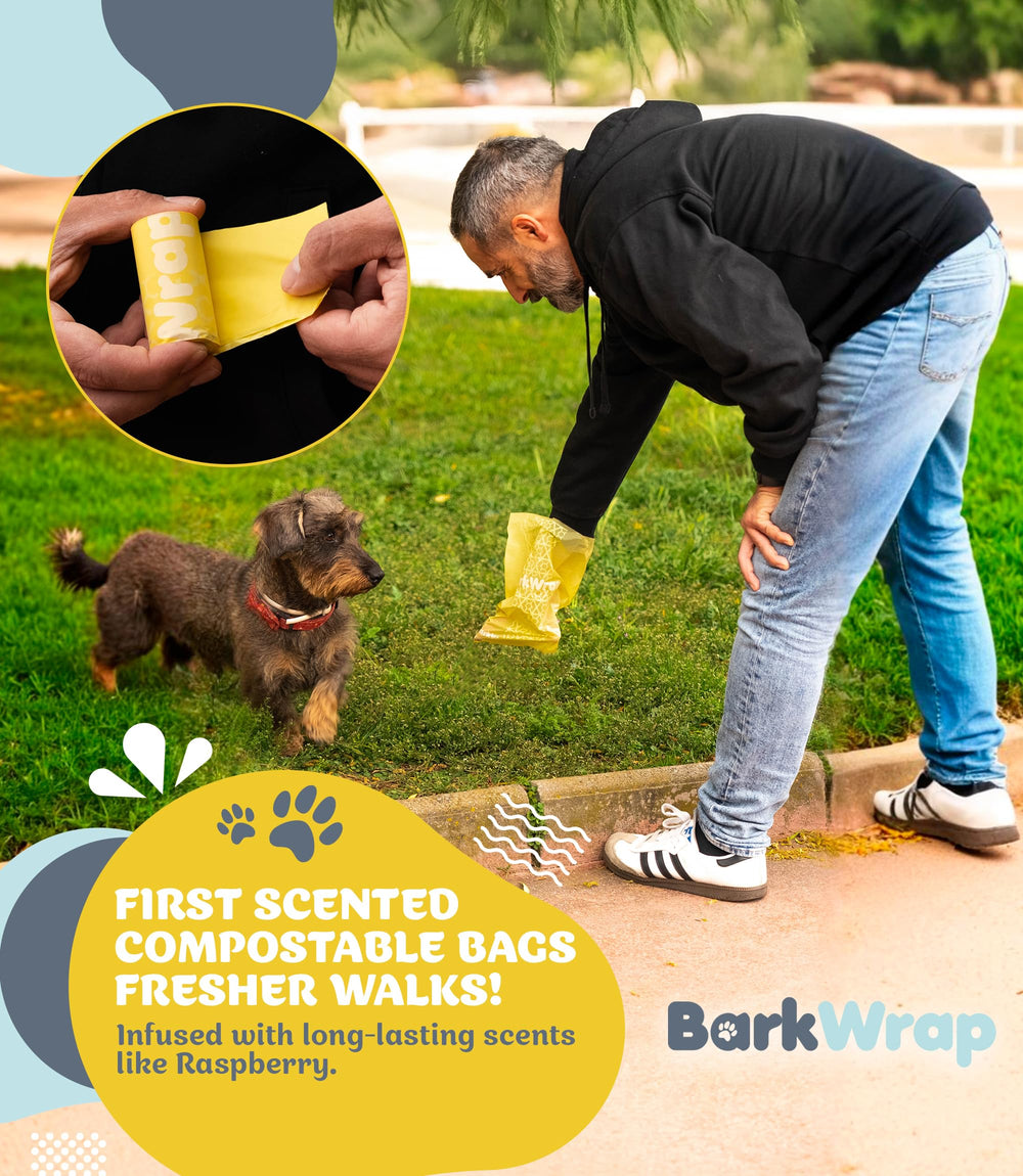 BARKWRAP BAG control de olor gracias a la fragancia de frambuesa en cada uso.
