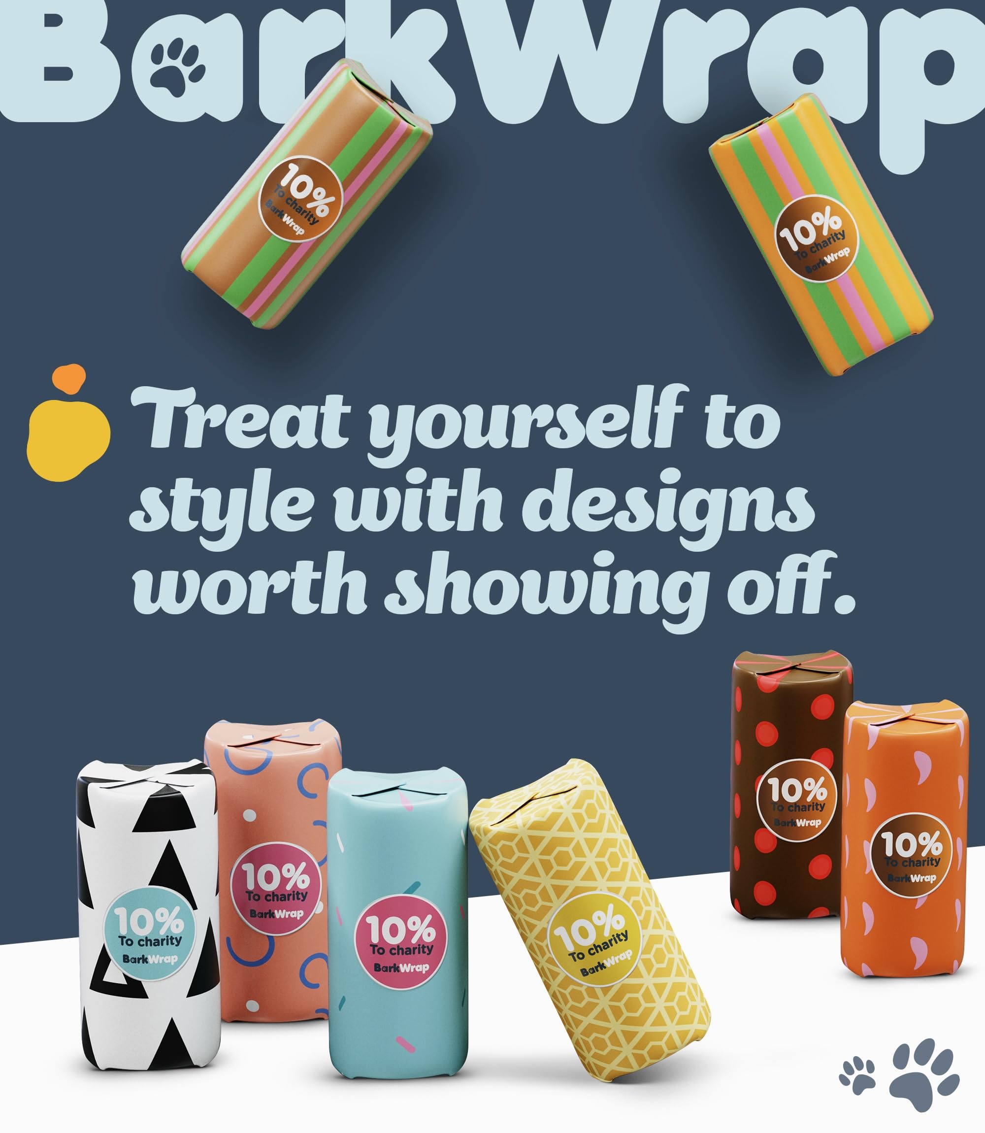 BARKWRAP BAG diseño colorido y llamativo para uso diario en caminatas.