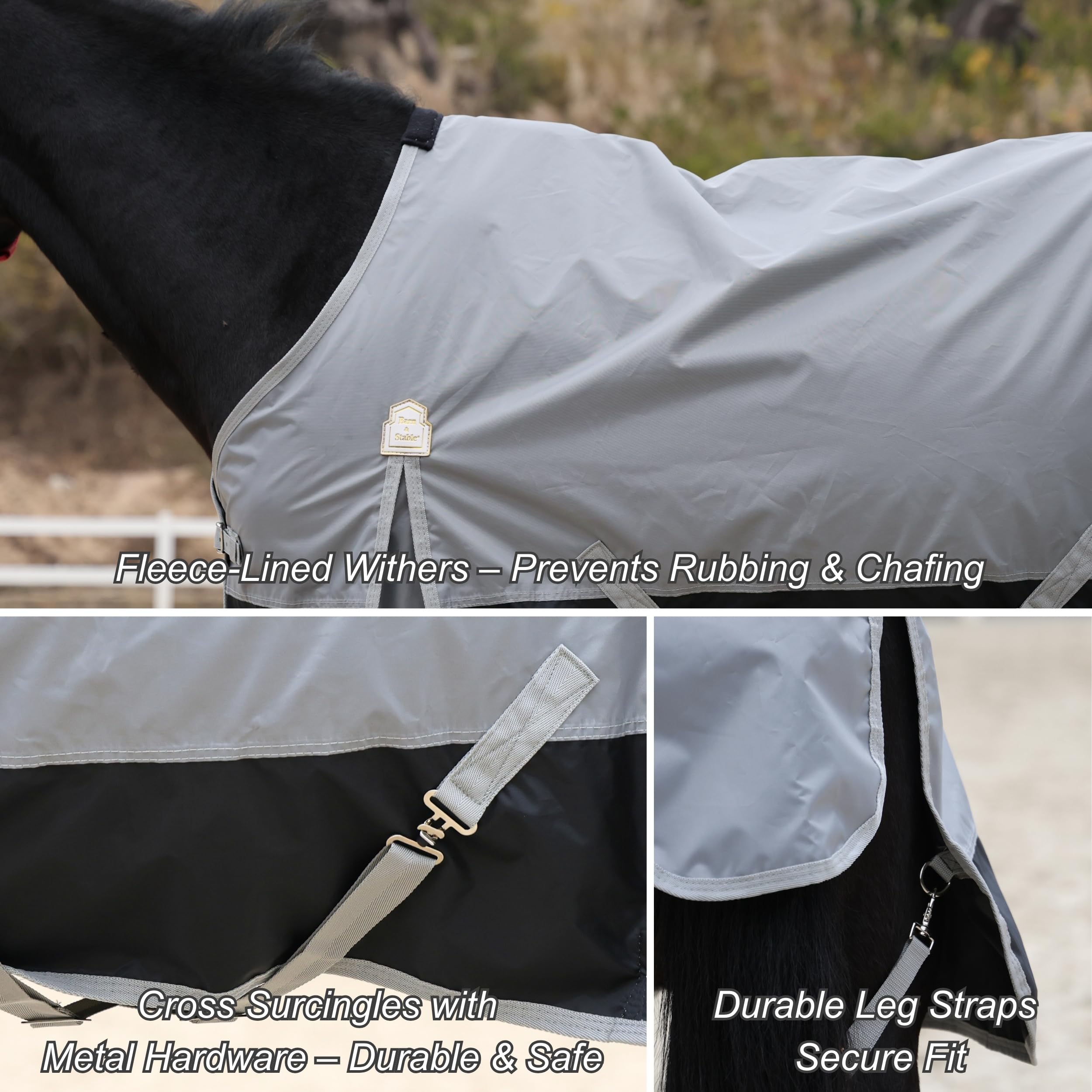 Barn & Stable manta caballo diseño de dos tonos moderno y versátil
