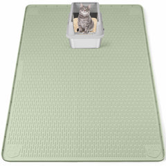 Bartuke alfombra para arena de gato 50x35, cobertura amplia para la caja de arena.