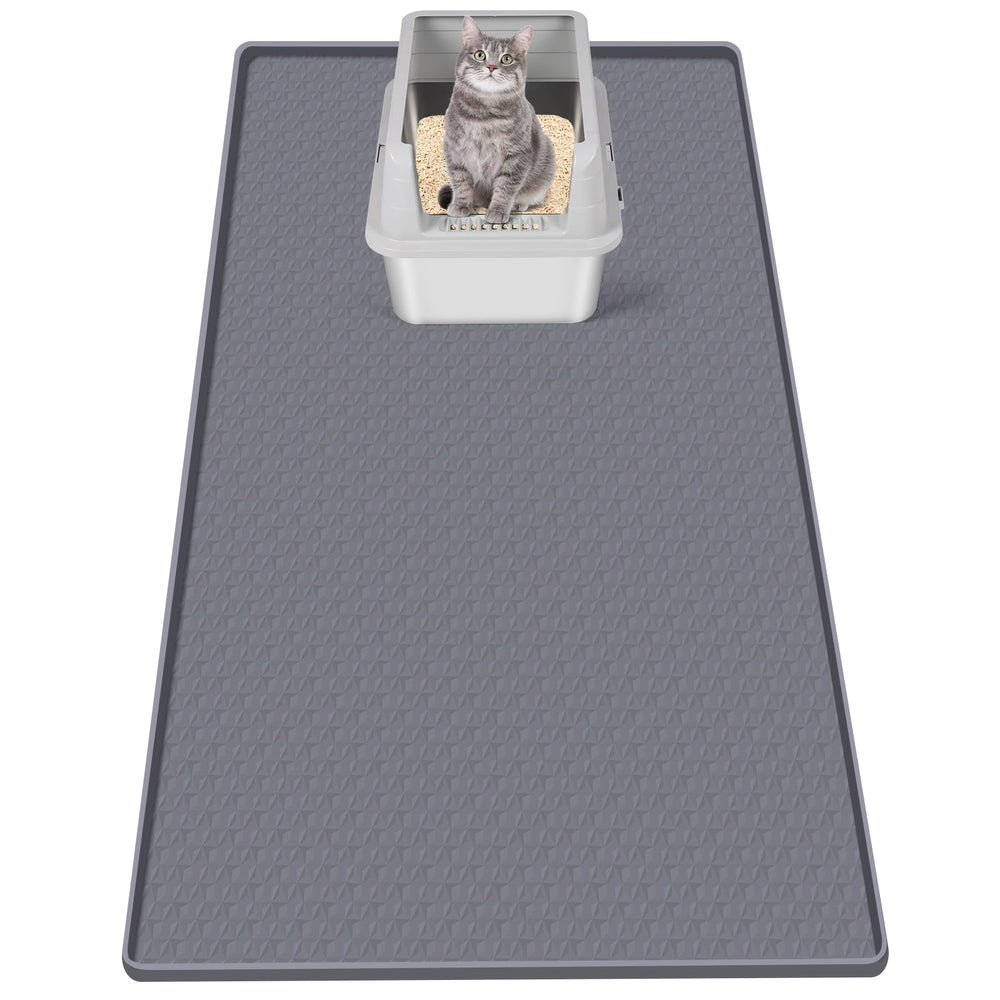 Bartuke alfombra para arena de gato de silicona grande protege el suelo y atrapa arena
