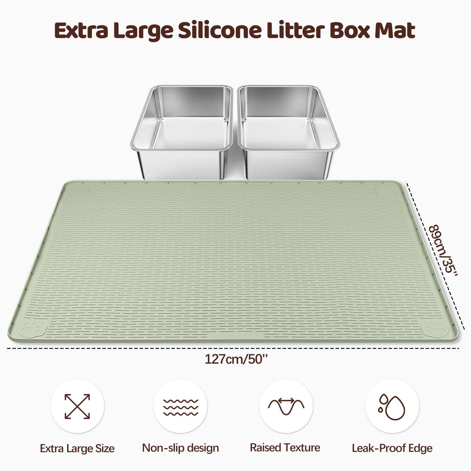 Bartuke alfombra silicona suave para patas de gato y protección del suelo.