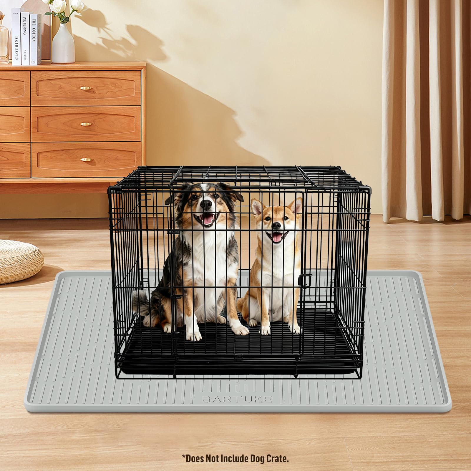 Bartuke diseño higiénico de alfombra para jaula de perro.