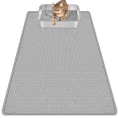Bartuke Alfombra Silicona gris 40x28: cobertura amplia para la caja de arena.