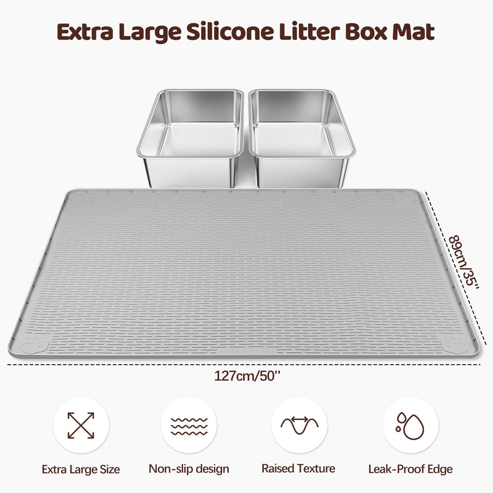 Bartuke mat silicona arenero, cobertura amplia para contener la arena.