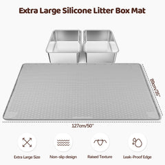 Bartuke mat silicona arenero, cobertura amplia para contener la arena.