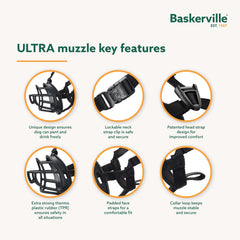 Bozal Baskerville Ultra: ajuste por agua tibia para adaptar nariz.