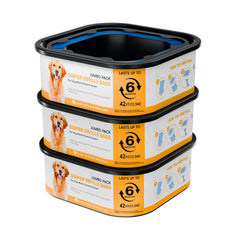 BATADAPTER bolsas desechos perros 42 pies jumbo, compatibles con Genie, uso cómodo.