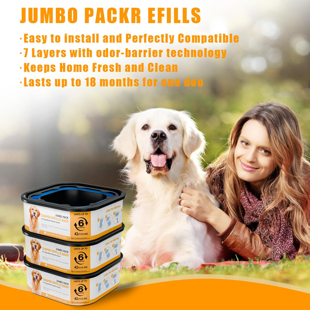 Paquete BATADAPTER de 3 bolsas para desechos caninos.