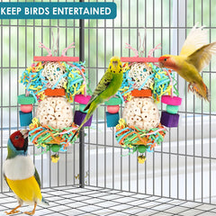 BBjinronjy juguete aves bola sola crujiente: estimula exploración y forraje.