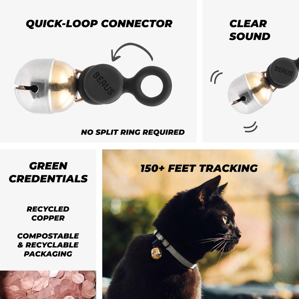 Beau's Bells cascabel para collar con sonido claro y alcance de 150 pies.
