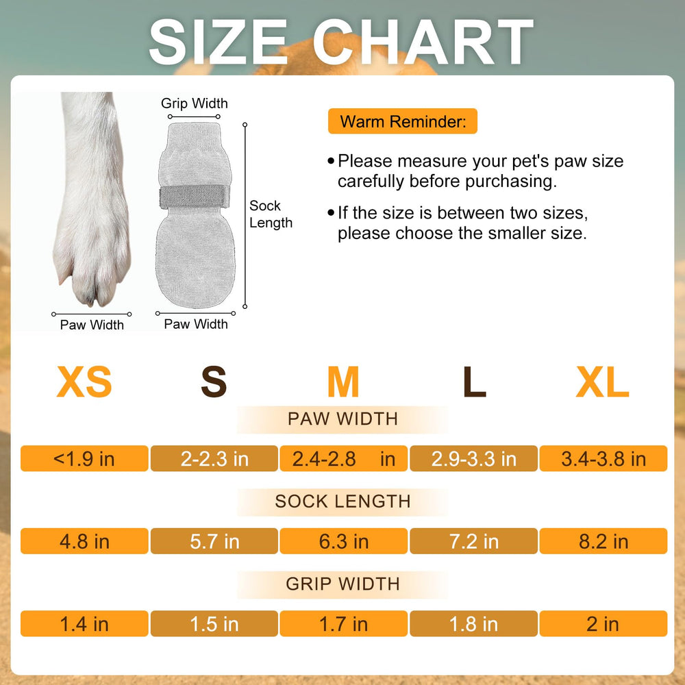 BeautyZoo calcetines antideslizantes para perros, foco en patas, evitan resbalones en casa
