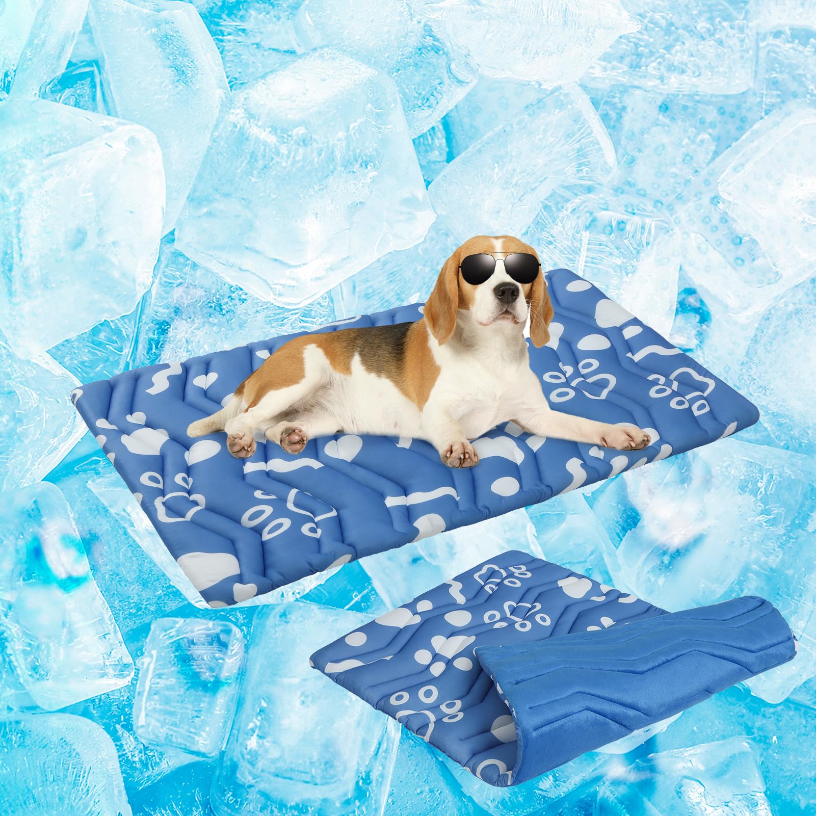 BEAUTYZOO colchón refrigerante para perro grande, alivio del calor sin energía