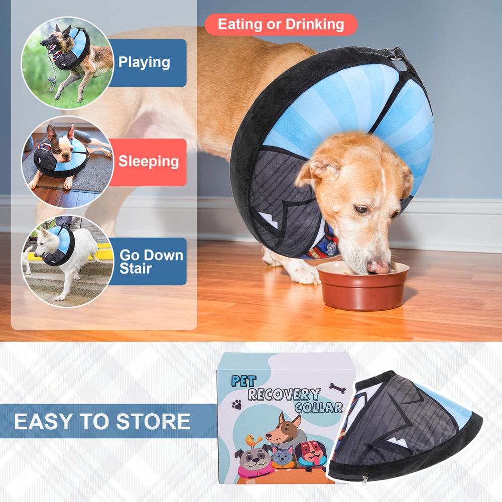 BEAUTYZOO collar dona inflable evita mordidas y lamidas, mantiene el cuello protegido.