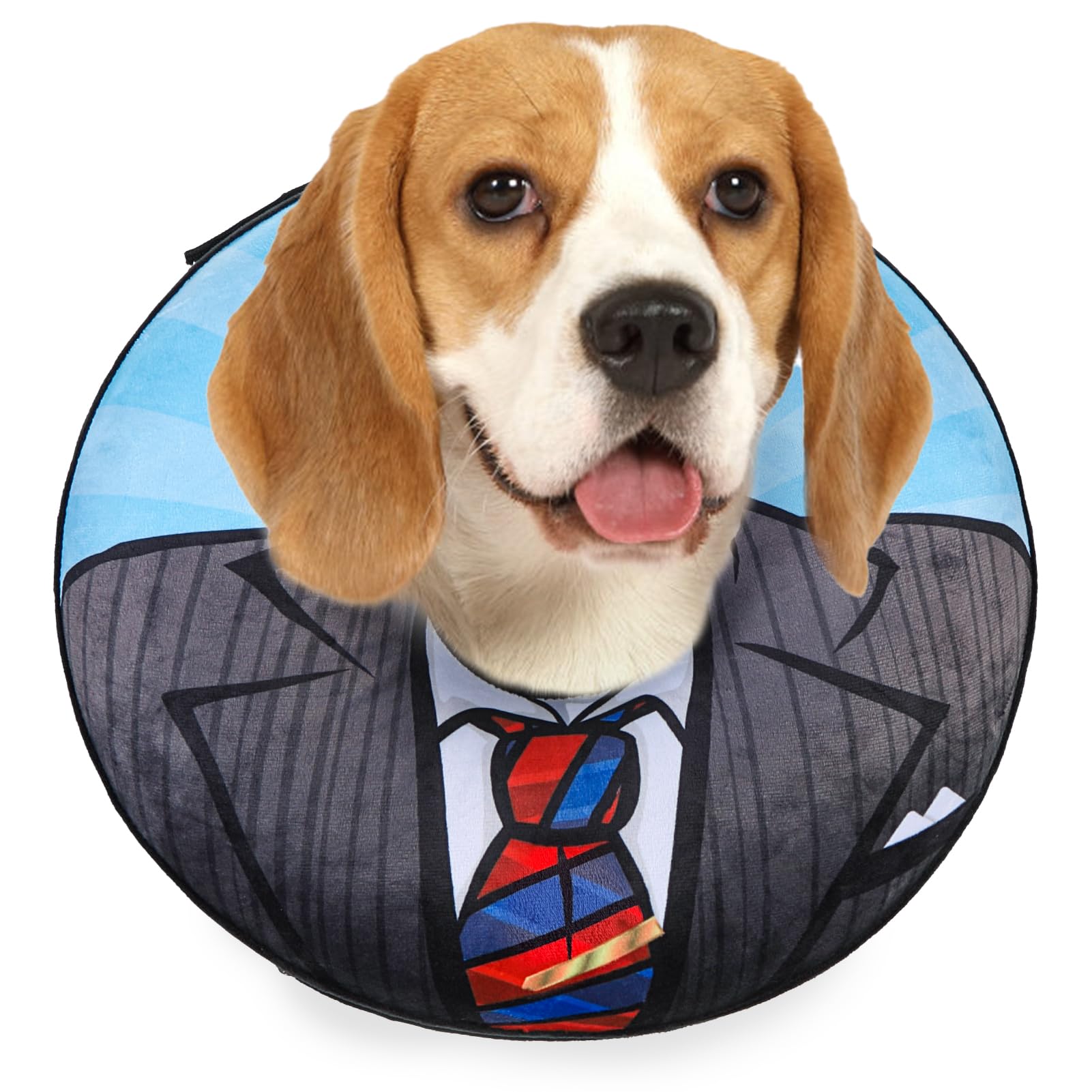 BEAUTYZOO collar dona inflable para perros medianos, cómodo durante la recuperación.