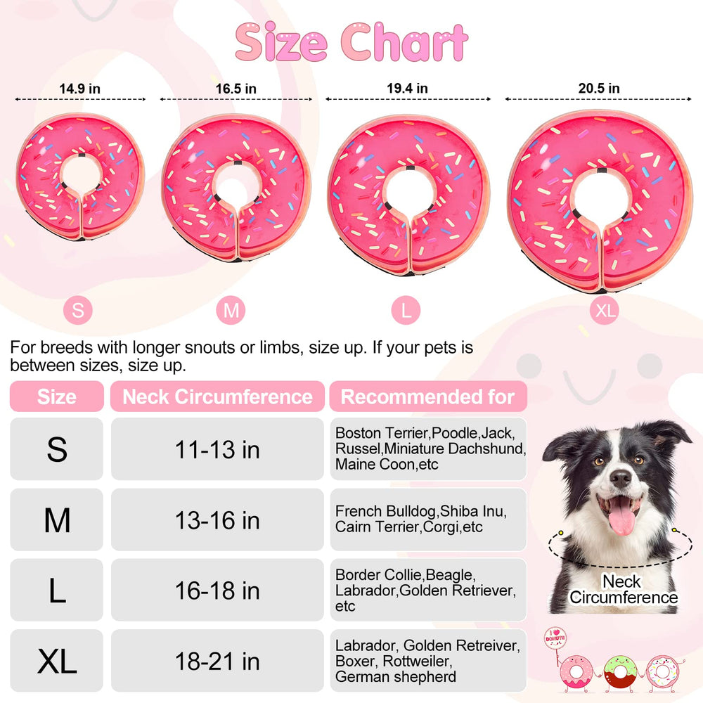 BEAUTYZOO ajuste reflectivo para collar donut inflable, seguridad nocturna