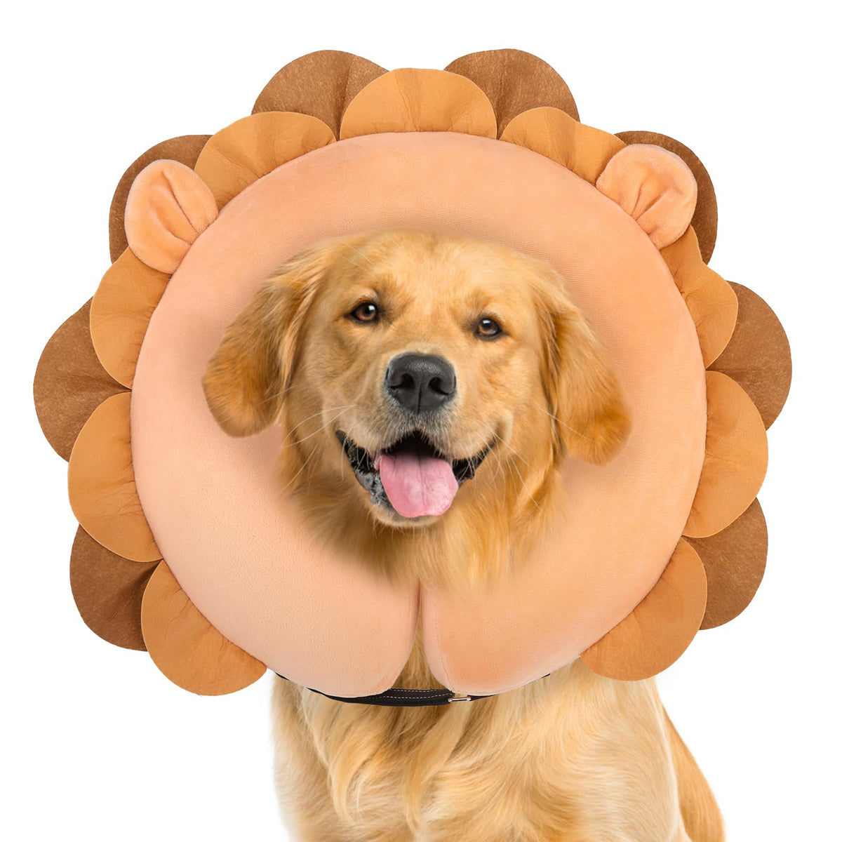 BEAUTYZOO collar-donut inflable para perros grandes, evita lamidos y facilita movimiento.