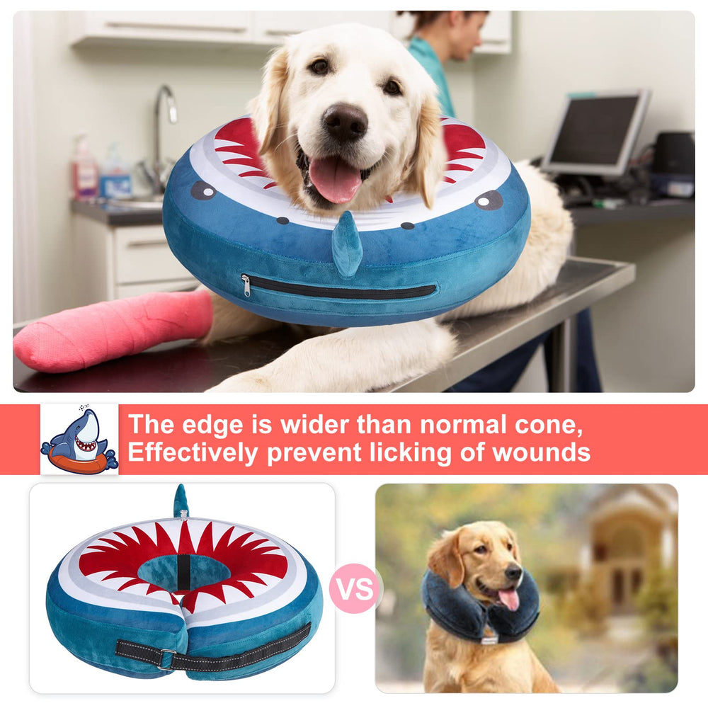 BEAUTYZOO collar inflable con ajuste y reflectante para seguridad nocturna