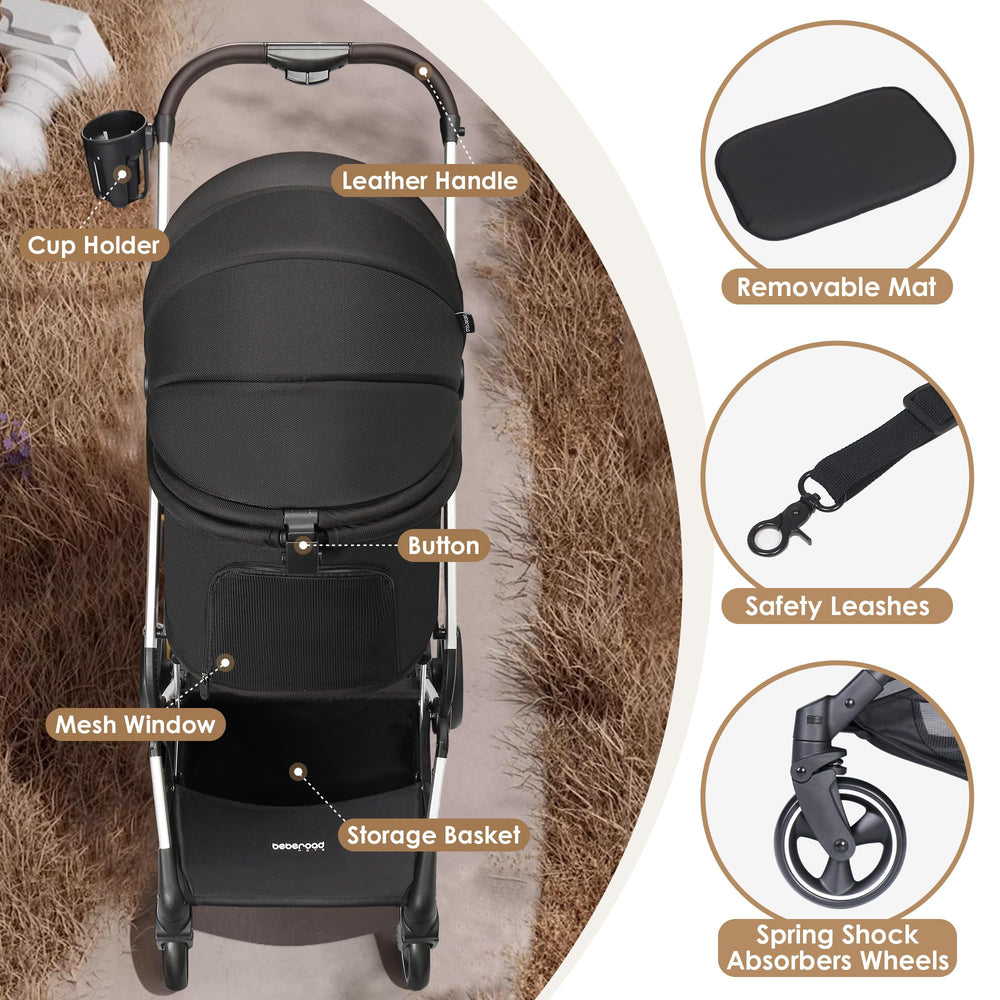 Beberoad Pets T4: capota y malla para buena ventilación y protección solar.