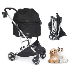 Beberoad Pets T4: carrito de paseo para dos gatos con cabida cómoda.
