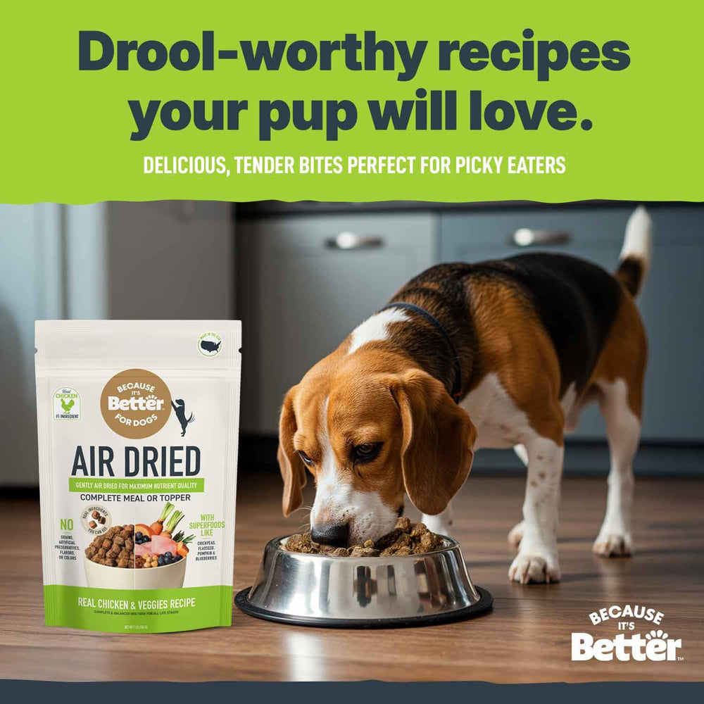 Because It’s Better grain-free nutrition with no fillers supports clean eating.