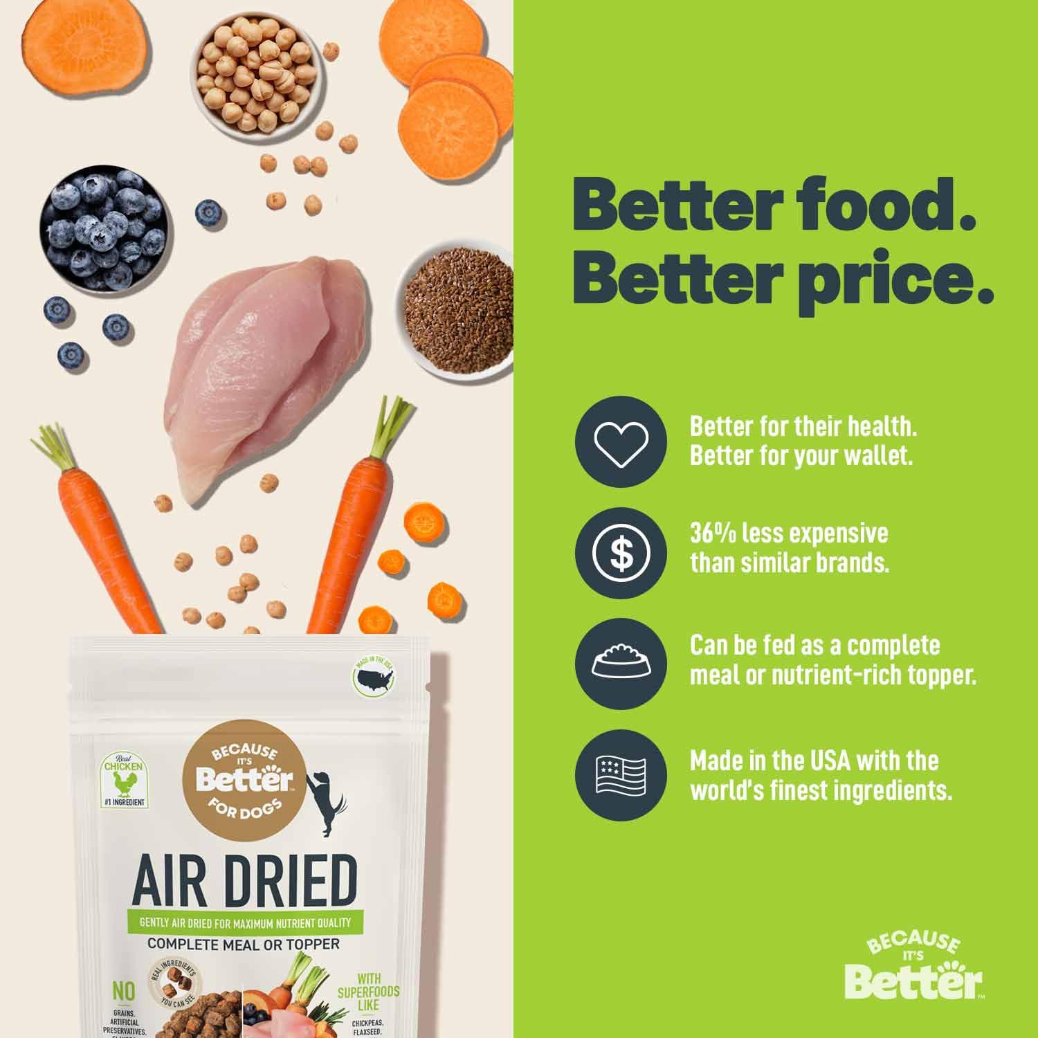 Because It’s Better pantry-ready formula stays fresh in your cupboard.