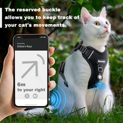 BECHTEL arnés de gato con tiras reflectantes para visibilidad nocturna