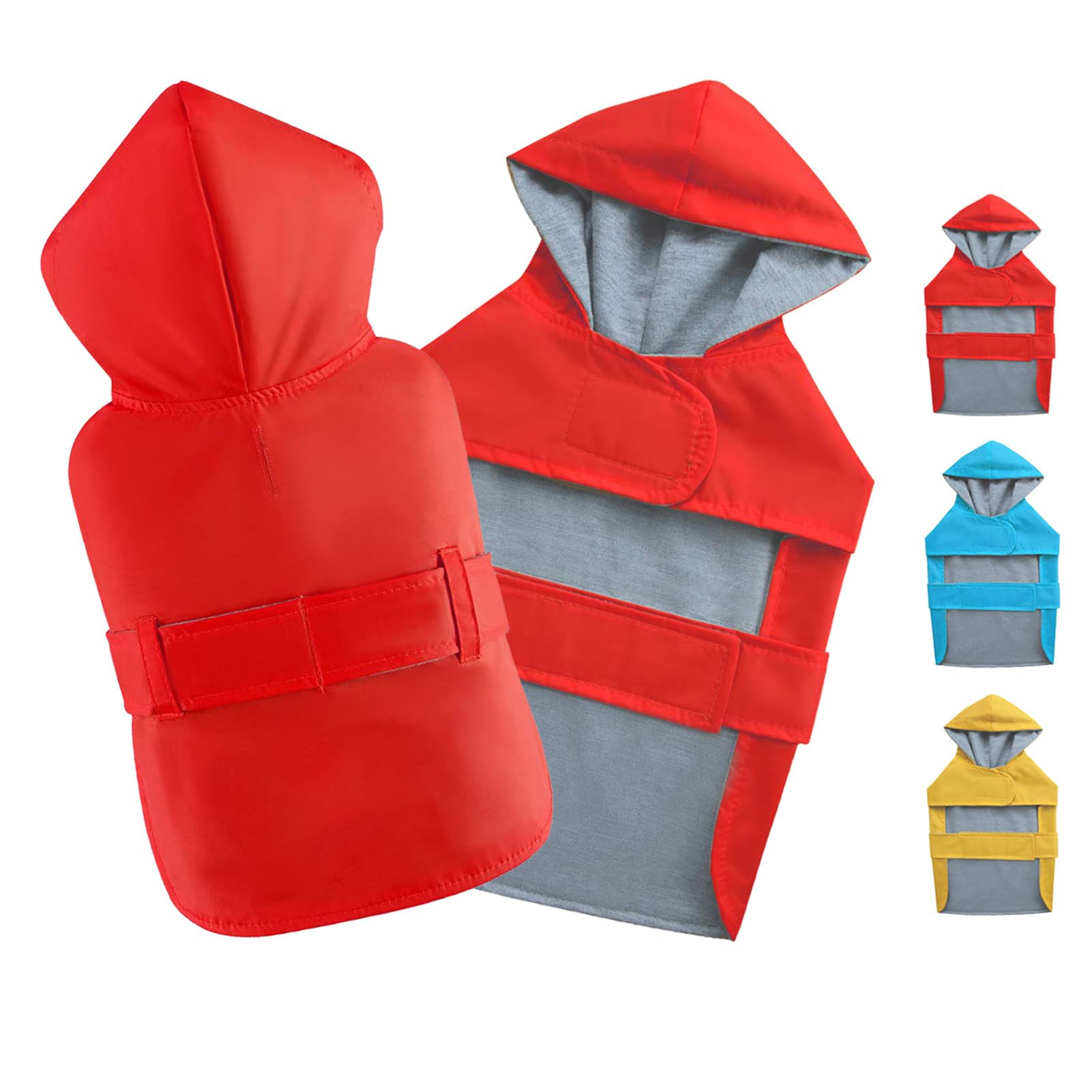 BECNBEAU perro chubasera impermeable con doble forro cálido para días de lluvia