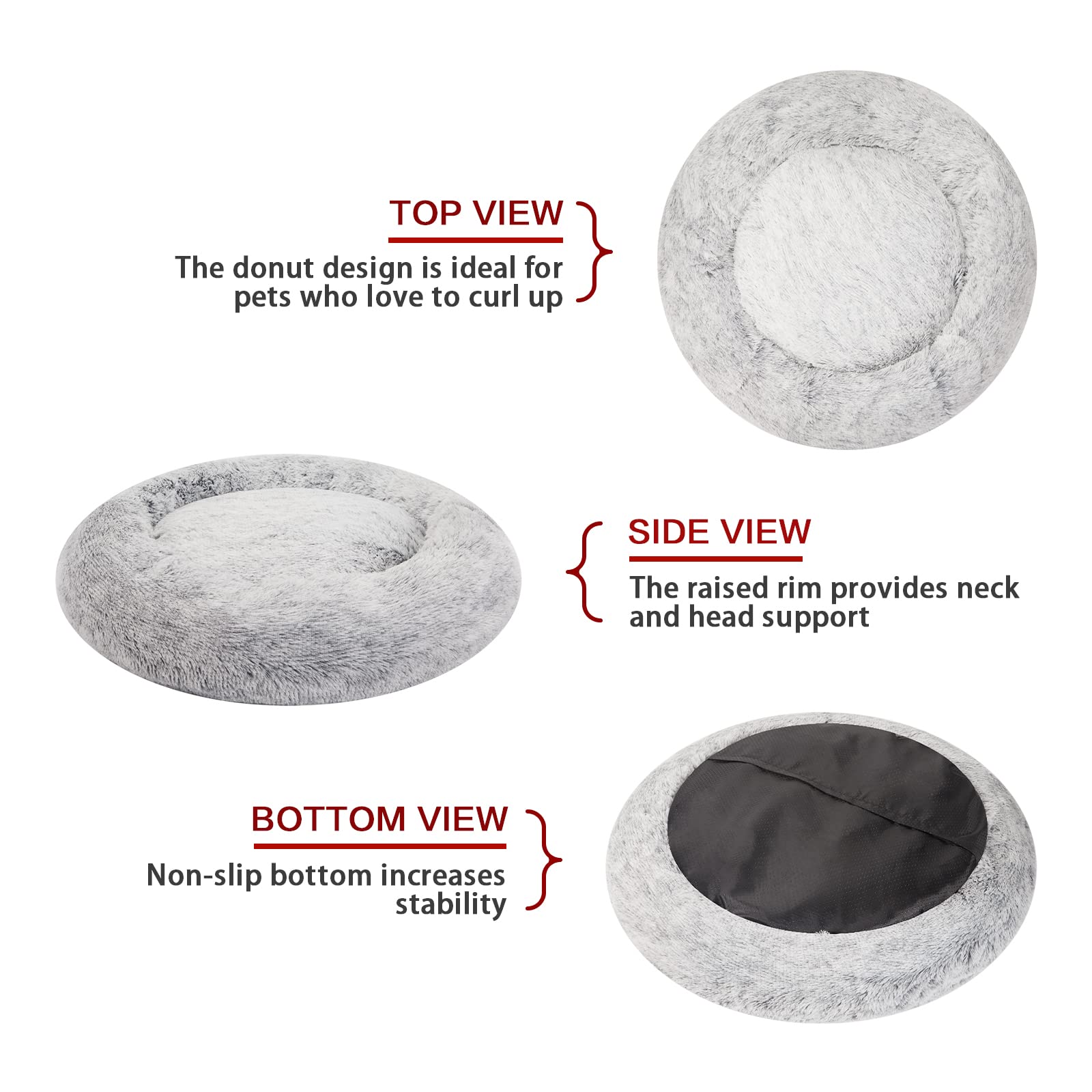Bedfolks Cama Donut Base antideslizante estable