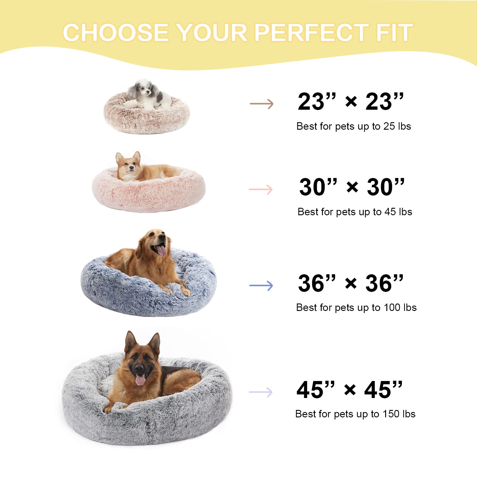 Bedfolks Cama Donut, base antideslizante para mayor estabilidad.