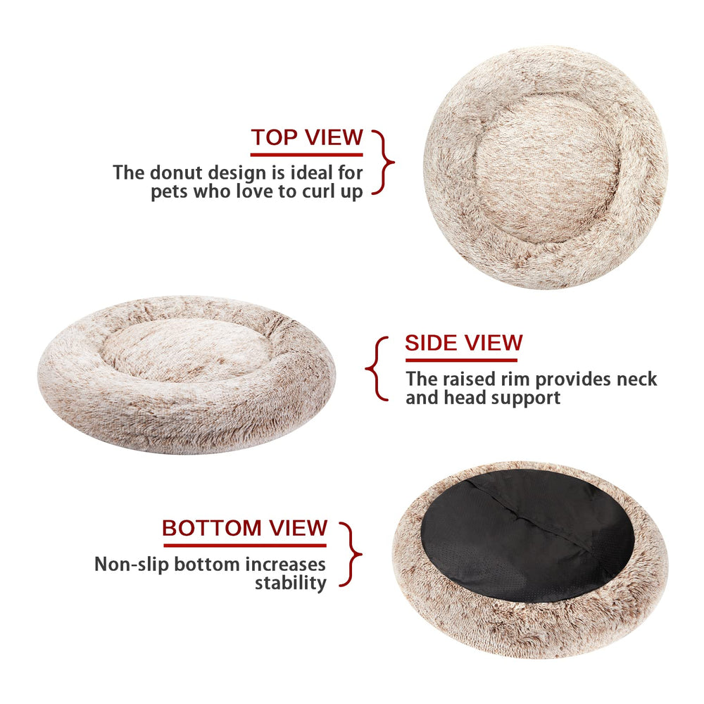 Bedfolks Cama Donut, borde elevado para soporte cervical.