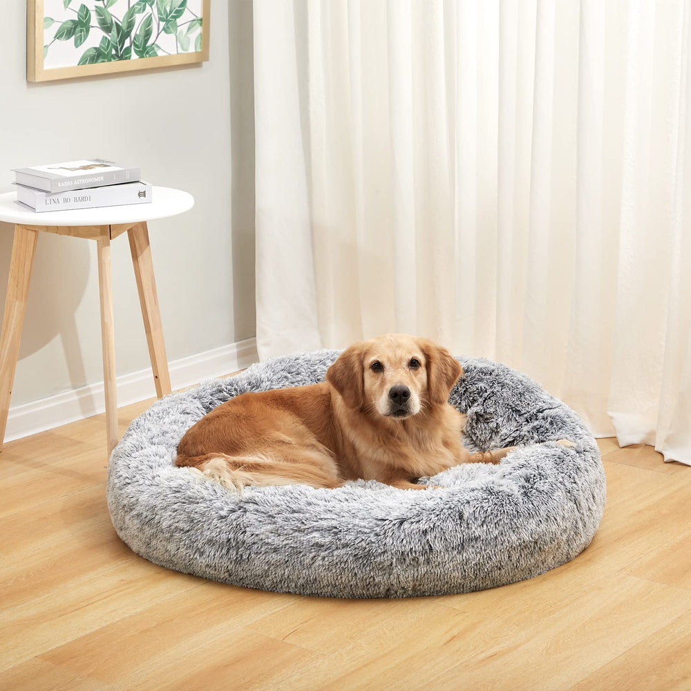 Bedfolks cama donut grande, detalle borde: soporte de cuello y cabeza para mayor confort