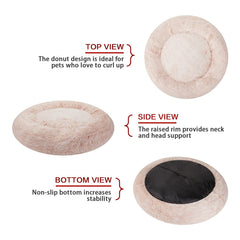 Bedfolks Cama donut rosada 36, base antideslizante para mayor estabilidad.