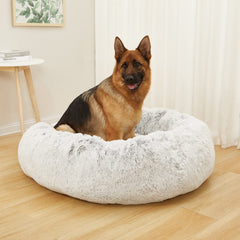 Bedfolks cama forma dona borde elevado ofrece soporte para cuello y seguridad