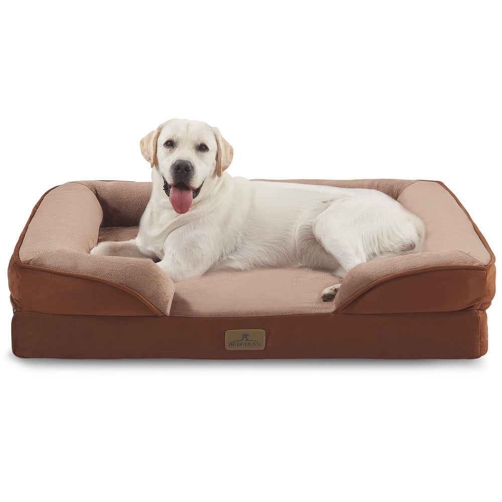 Bedfolks cama de perro ortopédica XL con funda impermeable y soporte cómodo