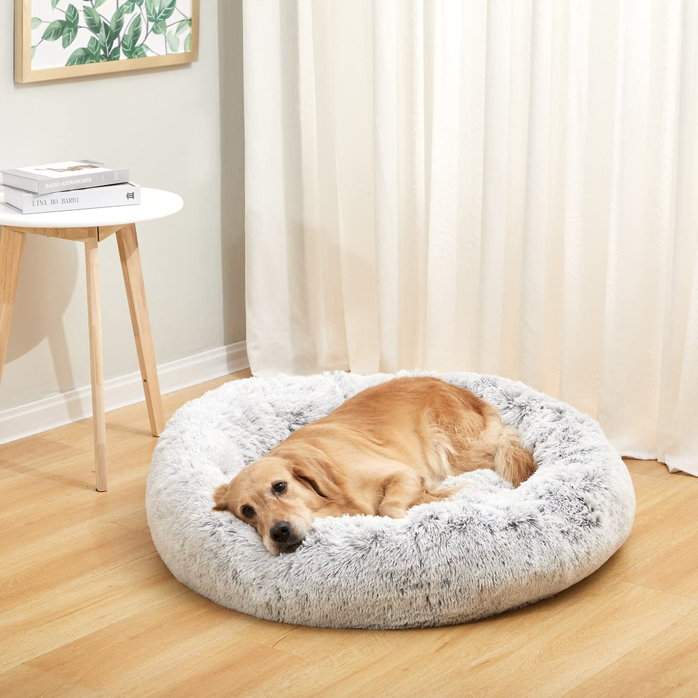 Bedfolks cama redonda esponjosa grande ofrece confort y apoyo para perros grandes