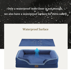 Bedfolks cama perro superficie suave de franela para dormir confortablemente.