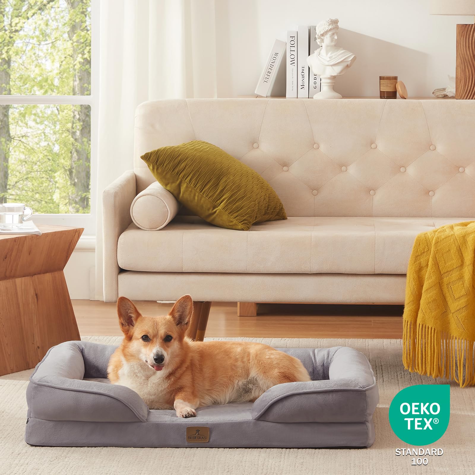 Bedfolks dimensiones-35x25-para-perro-grande ideal para perros grandes y activos.