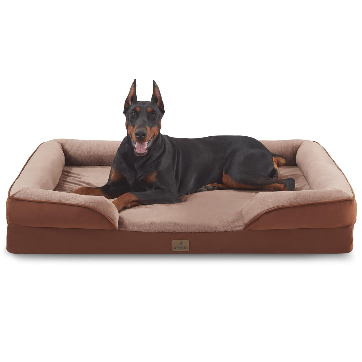 Bedfolks cama ortopédica para perros con espuma de alta densidad para alivio de presión