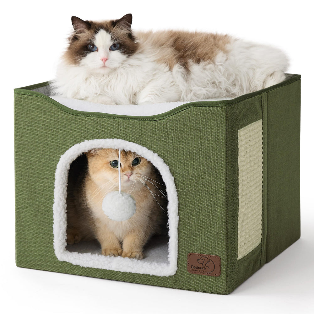 Bedsure cueva de gato interior para mantener a tu mascota cómoda y protegida.