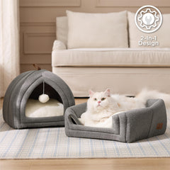 Bedsure cama-gato-plegable, transformación rápida a cama acolchada para dormir.