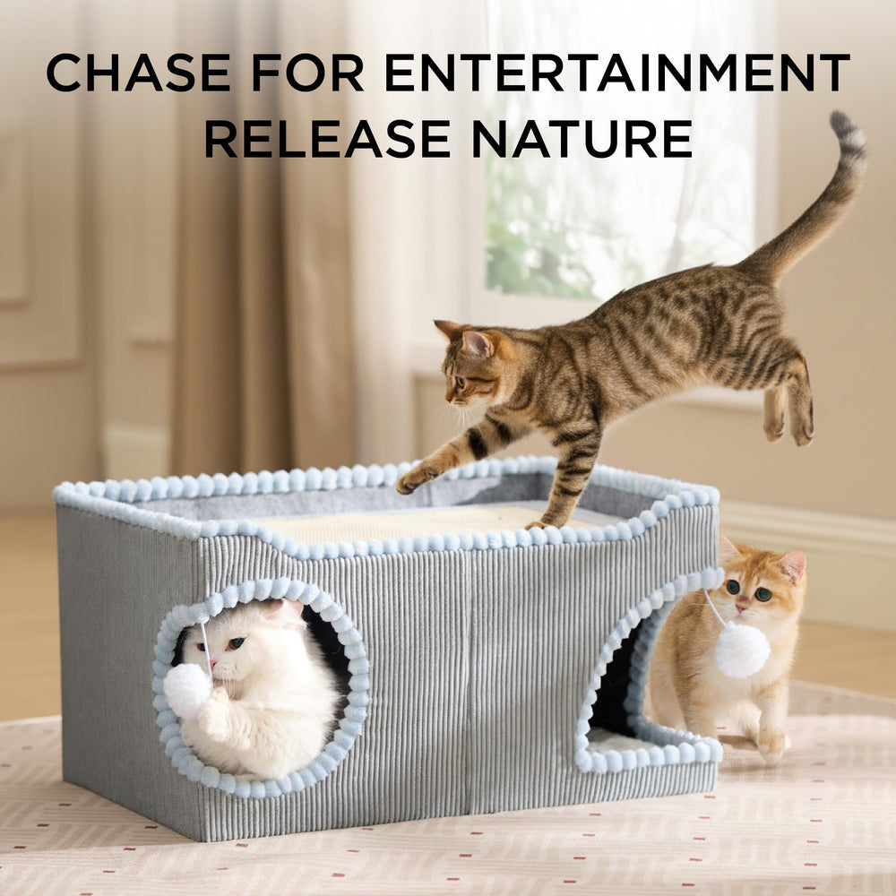 Bedsure cama para gatos grande, cueva privada para descanso y privacidad.