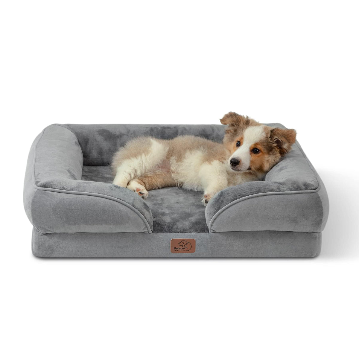 Bedsure cama ortopédica para perros, soporte cómodo para dormir profundo.