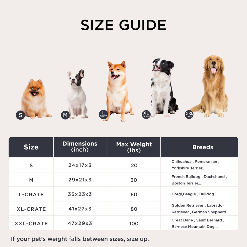 Bedsure cama marrón tamaño extra grande para jaula, ideal para mascotas grandes.