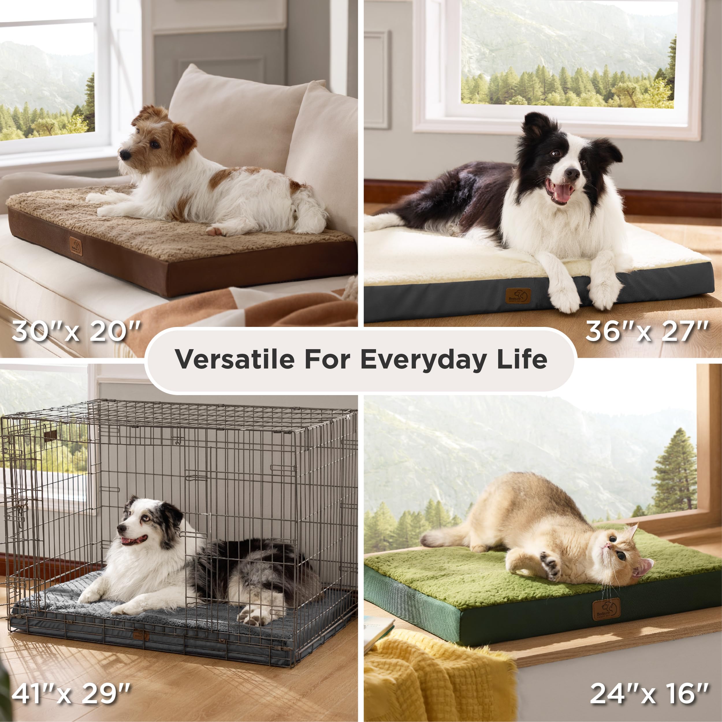 Bedsure cama para perro mediana, perro descansando plácidamente sobre la cama