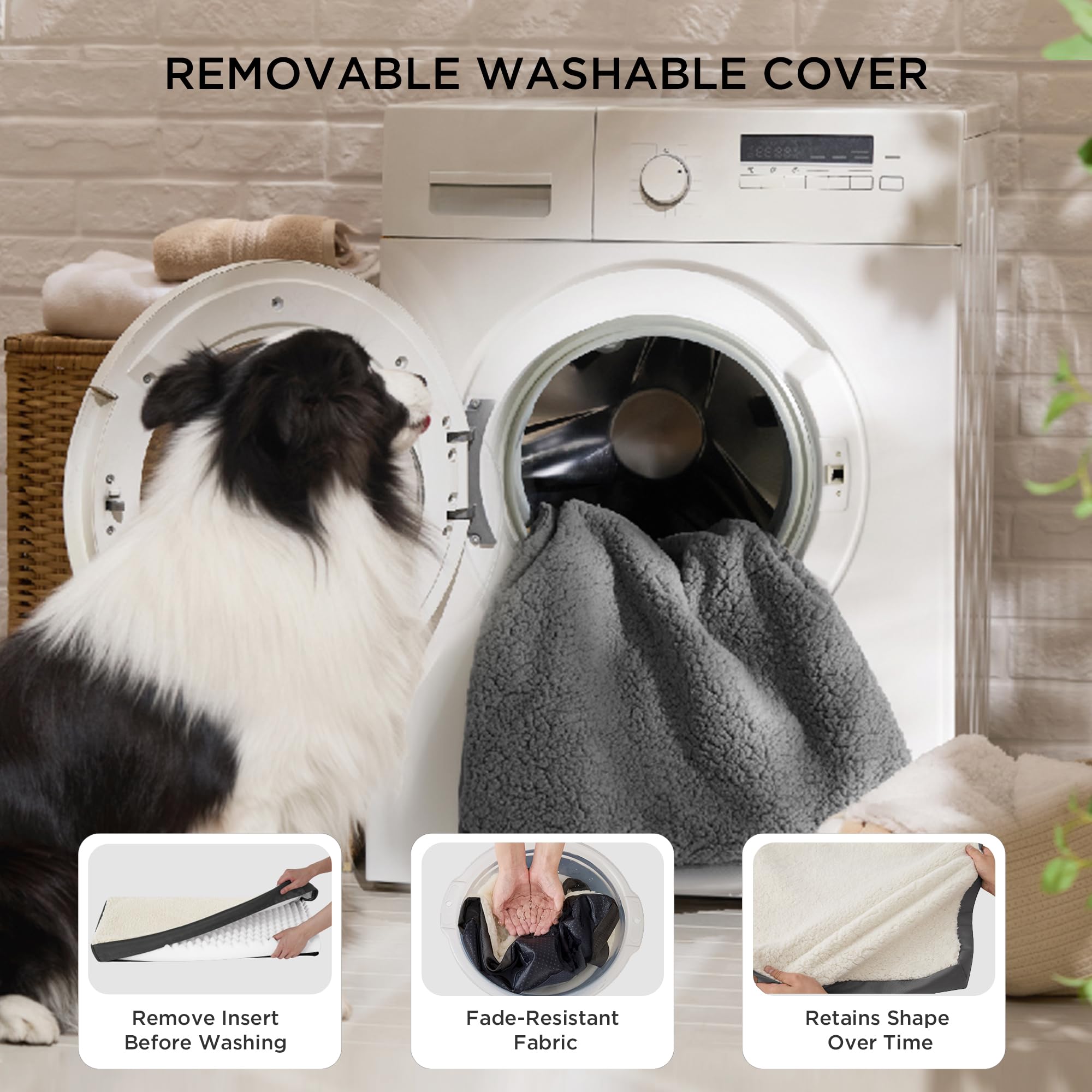 Bedsure cama para perro mediana, uso recomendado para interior del hogar